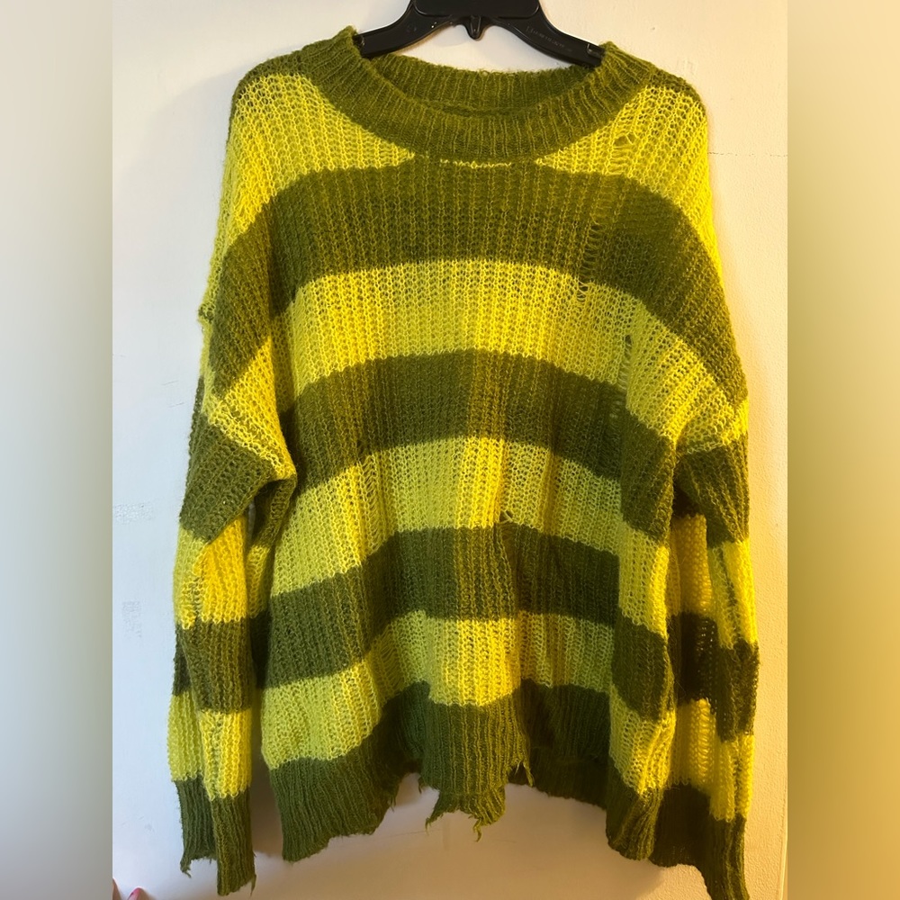 Urban outfitters striped distressed Sweater